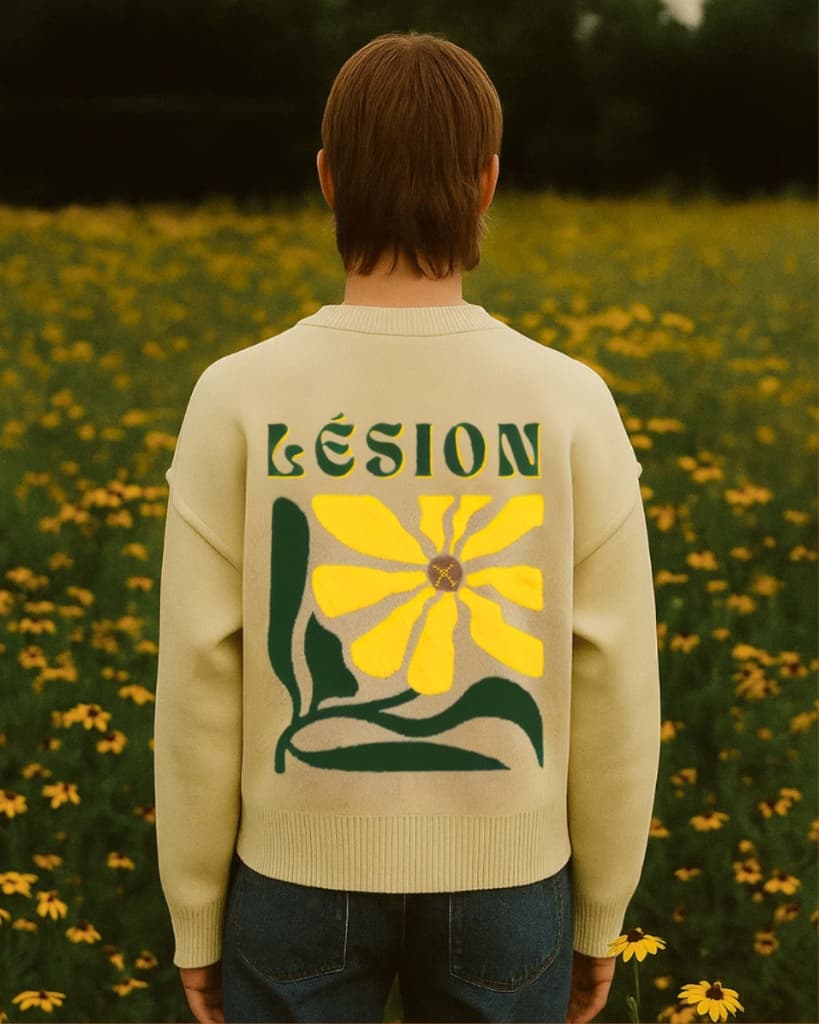 Sweat Floraison en Laine - vue 2